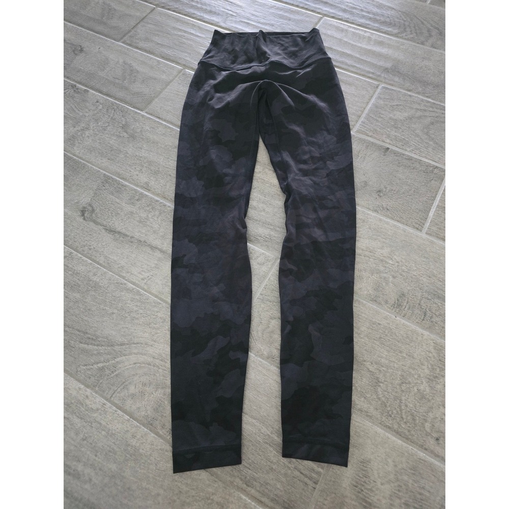 Lululemon Align High Rise Pant 25 Heritage 365 Camo Deep Coal Size‎ 4 Square Dot